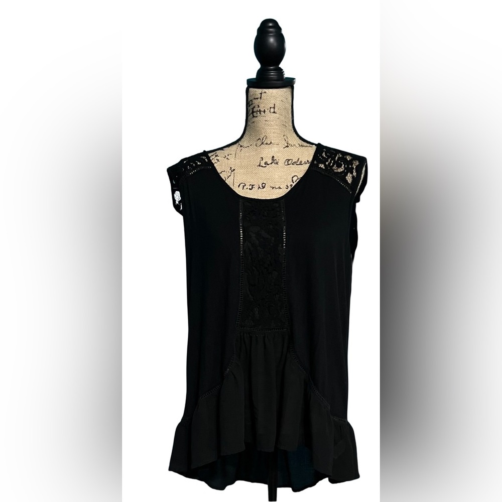 MAURICES Black Lace Tank Top Size XXL